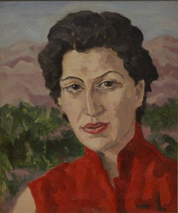 Torino 1902 – Roma 1975</br> Joelle Almagià, 1936 </br>Olio su tela (cm 46,5 x 38,5)