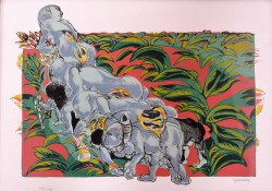 Matera 1932 – 1996</br> Nella piana di Metaponto, 1972 </br>Litografia (mm 500 x 700)