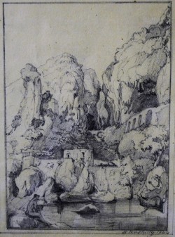 XIX secolo</br> Costiera Amalfitana, 1844</br> Matita su carta (mm 150 x 180)