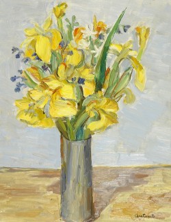 Tramonti 1922 – Salerno 2017 </br>Fiori di campo, 1965</br> Olio su cartoncino (cm 35 x 50)