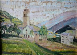 </br>Settembre in valle</br> Olio su cartone (cm 50 x 35)