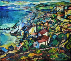 Napoli 1917 – Luino 1998 </br>Marina di Numana</br> Olio su tela (cm 70 x 60)