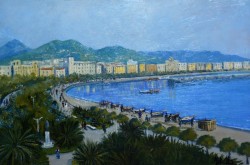 XX secolo</br> Veduta di Salerno</br> Olio su tavola (cm 38,5 x 58)