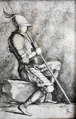 Napoli 1615 – Parigi 1673 </br>Armigero</br> Incisione (mm 950 x 140)