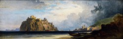 Birmingham 1826 – London 1884</br> Il Castello d’Ischia</br> Olio su tela (cm 24,5 x 74)