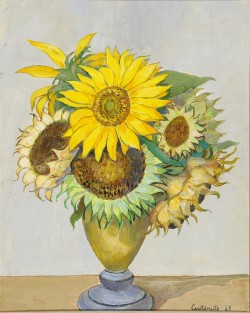 Tramonti 1922 – Salerno 2017 </br>Girasoli, 1969</br> Olio su cartone (cm 50 x 40)