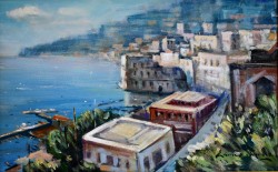Napoli 1943 – 1998</br> Posillipo</br> Olio su cartone (cm 20 x 30)