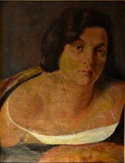 Maratea 1878 – Napoli 1955 </br>Maddalena, 1907 </br>Olio su tela (cm 40 x 50)