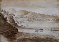 XIX secolo</br> Veduta di Salerno, 1829</br> Seppia su carta (mm 200 x 275)