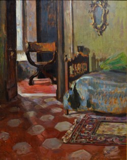 Napoli 1879 - 1950</br> L’assenza, 1904</br> Olio su tavola (cm 58 x 73)