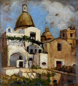 Napoli 1880 – Capri 1964</br> Capri</br> Olio su tavola (cm 30 x 33)