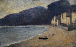 Milano 1851 – 1923 </br>Marina di Alassio</br> Olio su tela (cm 63 x 40)