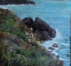 XX secolo</br> Mareggiata</br> Olio su tavola (cm 29 x 27)