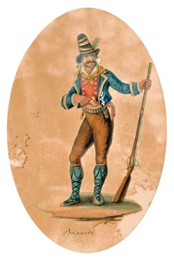 Brigante, Seconda metà dell’ottocento </br> Gouache su carta (mm 270 x 350)