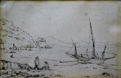 XIX secolo</br> La Torre di Maiori</br> China su carta (mm 140 x 210)