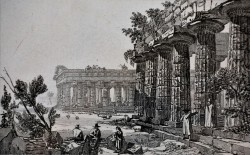 XX secolo </br>Templi di Paestum</br> Stampa (mm 110 x 180)