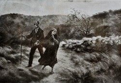 Venosa 1863 – Roma 1943 </br> Randagi</br>
da Natura e arte, 1888 </br>Stampa (mm 150 x 220)