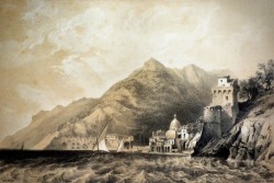 Stoccolma 1804 – Parigi 1870 </br>Cetara, Golfo di Salerno</br> Litografia (cm 32 x 22)