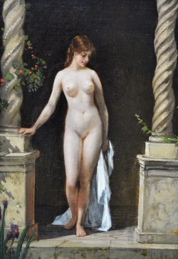 Roma 1843 – 1921 </br>Nudo, 1882</br> Olio su tela (cm 20,5 x 32,5)