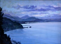 XIX secolo</br> Salerno da Vietri</br> Olio su cartone (cm 58 x 43)