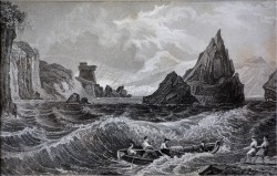 XIX secolo </br>Burrasca ai due fratelli – Vietri sul Mare</br> Stampa (mm 150 x 950)