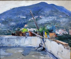 Ischia 1898-1969</br> Il Monte Epomeo ad Ischia, 1933</br> Olio su tela (cm 35 x 42)