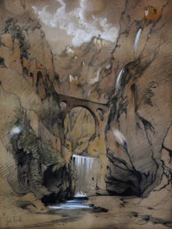 Napoli 1820 – Londra 1900</br> Fiordo in Costiera</br> Disegno (mm 200 x 270)