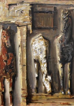 Potenza 1907 – Cortina d’Ampezzo 1994 </br>Metafora imperiale </br> Olio su tavola (cm 70 x 50)