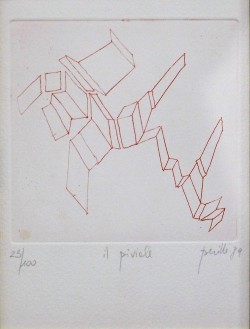 Roma 1927 </br>Il piviale, 1989 </br>Acquaforte (mm 150 x 110) n. 23/100