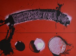 Genova 1922 – Milano 1986 </br>Matassa di pensieri </br>Serigrafia a colori (misure foglio cm 50 x 68 – serigrafia mm 340 x 460) 11/100