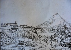 Napoli 1806 – 1876 </br>Il ponte di Cava dei Tirreni</br> Litografia (cm 28 x 22)