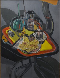 Matera 1932 – 1996 </br> Dopo l’aperitivo, 1970 </br>Olio su tela (cm 80 x 60)