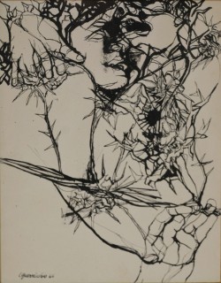 Matera 1932 – 1996</br> Dopo l’amore, 1966</br> China su carta (mm 225 x 180)