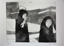 Matera 1932 – 1996</br> Pianto per Scotellaro, 1965</br> Incisione n. 22/60 (mm 400 x 550)