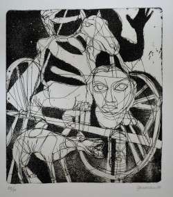 Matera 1932 – 1996</br> Latrato amaro, 1965 </br>Incisione n. 22/60 (mm 550 x 400)