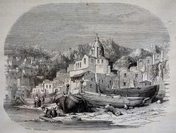 Le Locle 1813 - 1871 </br>Positano, nel golfo di Amalfi</br> Stampa (mm 15,5 x 120)