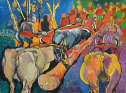 Matera 1932 – 1996</br> Maggio ad Accettura, 1971 </br>Olio su tela (cm 60 x 80)