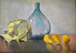 Montemurro 1915 – Napoli 1987 </br>Natura morta, 1957 </br>Olio su tela (cm 50 x 70)