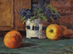 Ruvo del Monte 1882 – Firenze 1961 </br>Natura morta</br> Olio su tavola (cm 20 x 27)