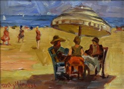 Melfi 1885 – Sarno 1953 </br>Estate a Policoro, 1936 </br> Olio su tavoletta (cm 10,5 x 14,5)