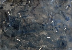 1956 </br>L’intelligenza oscura delle cose </br>Tecnica mista (mm 300 x 400)