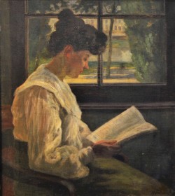 Moliterno 1834 – Napoli 1917 </br> Segreta attesa </br> Olio su tela (cm 44,5 x 39,5)