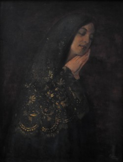1880 - ? </br> Donna Madonna, 1926 </br> Olio su cartone (cm 60 x 46)