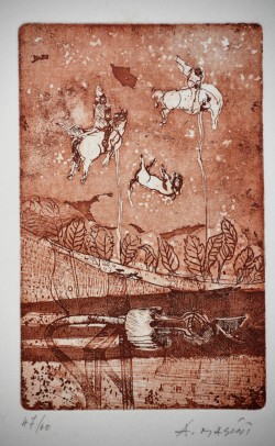 Calvello 1933 – Potenza 2018 </br>Pensiero capovolto, 1976</br> Incisione (mm 500 x 350)