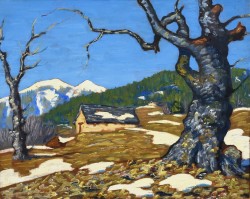 1903 – 1979 </br>Il re inverno </br> Olio su cartoncino (cm 20 x 25)
