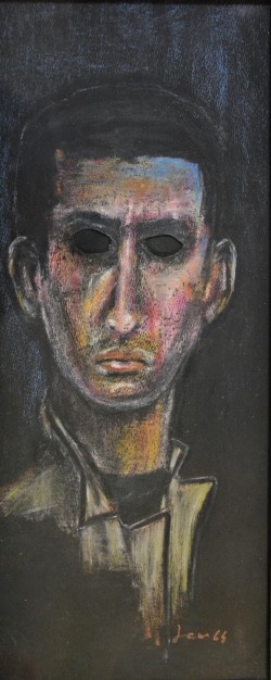 Torino 1902 – Roma 1975</br> Ragazzo di Aliano, 1965</br> Gessetto su carta (mm 400 x 160)