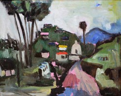 Monza 1856 – Milano 1974 </br>Paesaggio</br> Olio su tela (cm 50 x 40)