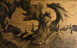 Milano 1912 – Pollença 2000 </br>Fuori onda </br> Carboncino (mm 320 x 520)