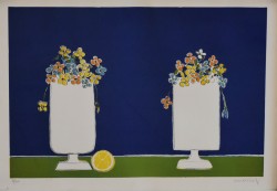 Bergamo 1911 – Milano 1989 </br>White and lemon</br> Litografia (mm 470 x 660)