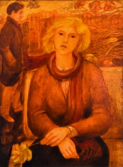 Pietrapertosa 1946 </br>Vento d'autunno, 2001</br> Olio su tela (cm 40 x 30)